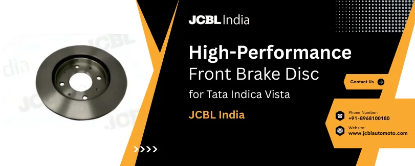 High-performance front brake disc for Tata Indica Vista by JCBL India.