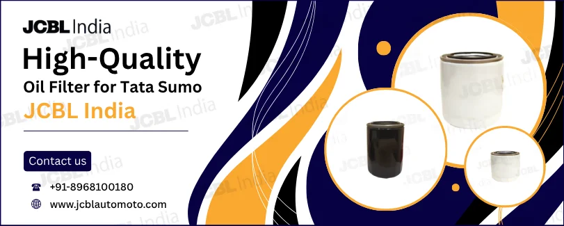 JCBL India banner promoting a high-quality oil filter for Tata Sumo.
