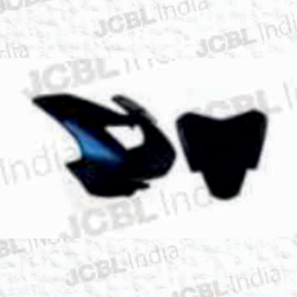 HEADLIGHT VISOR W_G FIT FOR STAR CVTI110 CC (HORSE TYPE) (BLUE STK) BLACK